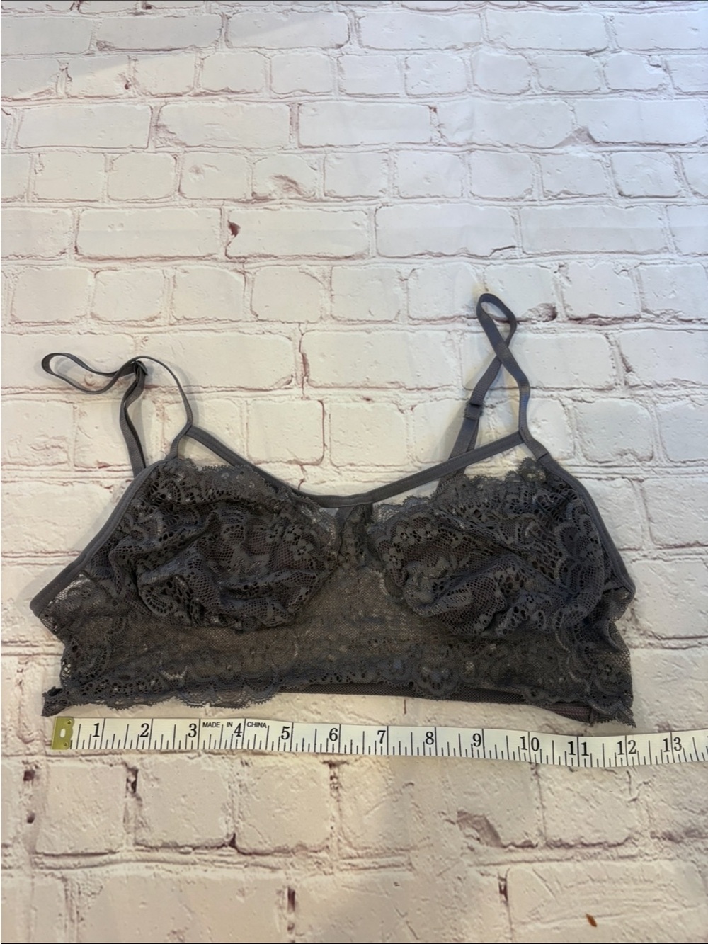 Gray Lace Bralette